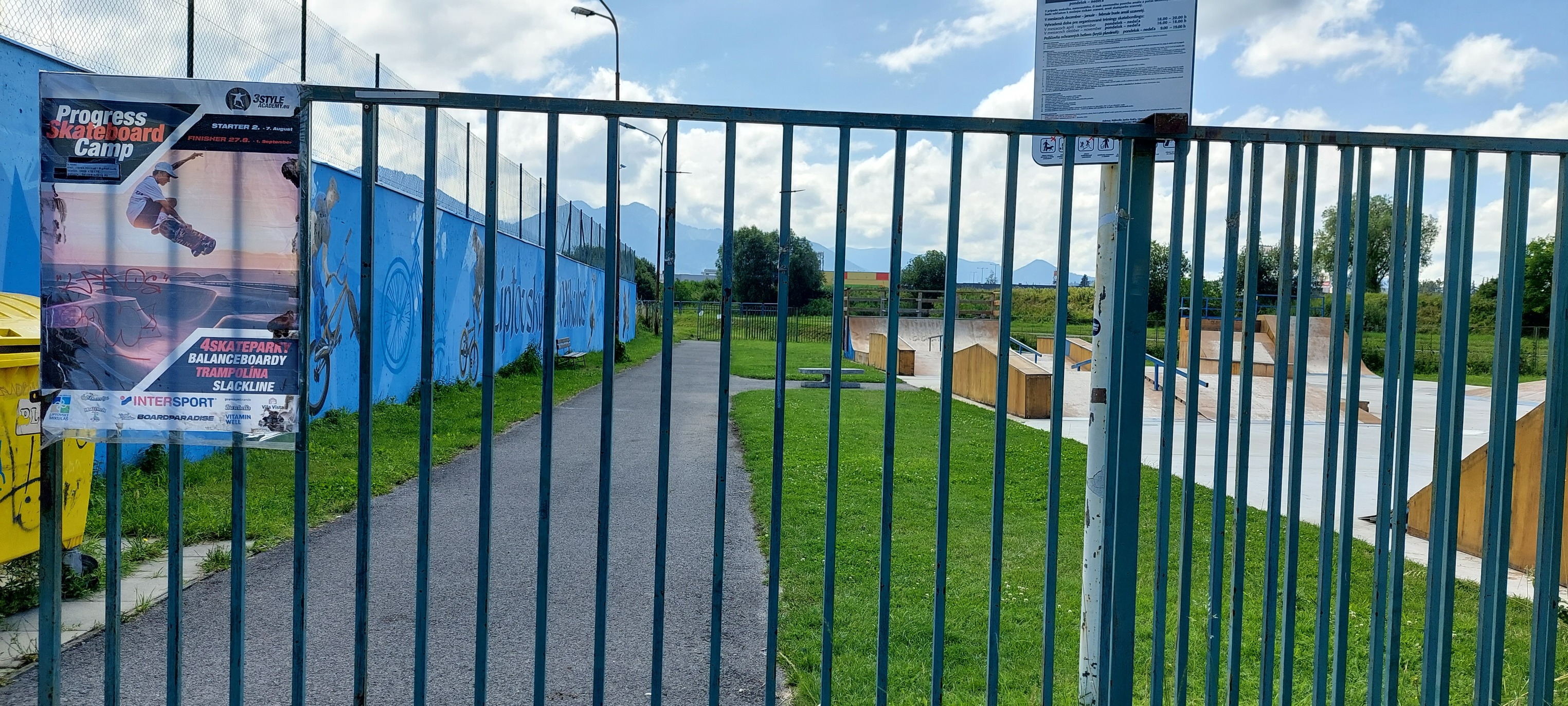 Skatepark bude do utorka uzatvorený