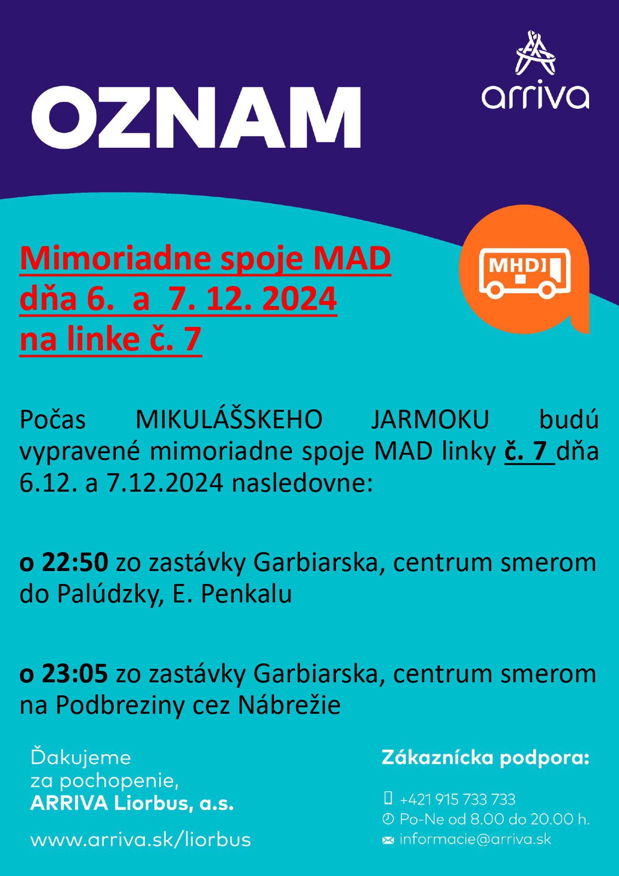 Mesto vypraví mimoriadne jarmočné autobusy