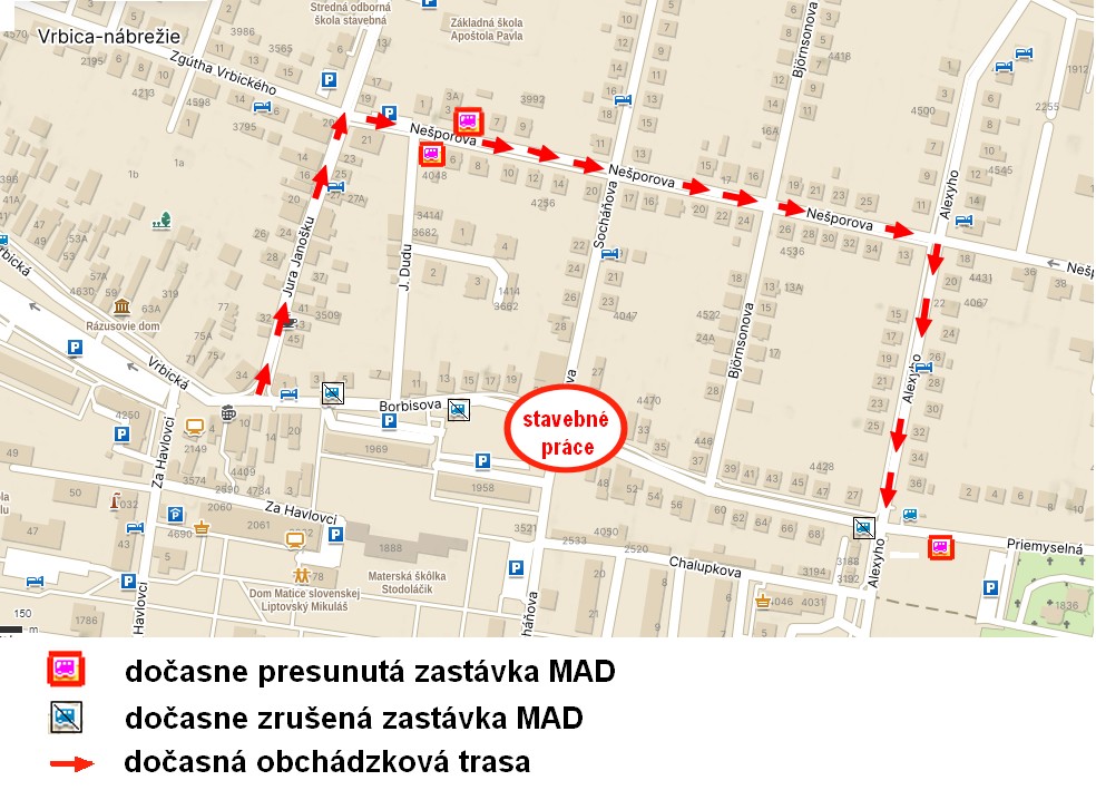 Borbisova bude počas štvortýždňovej rekonštrukcie uzatvorená