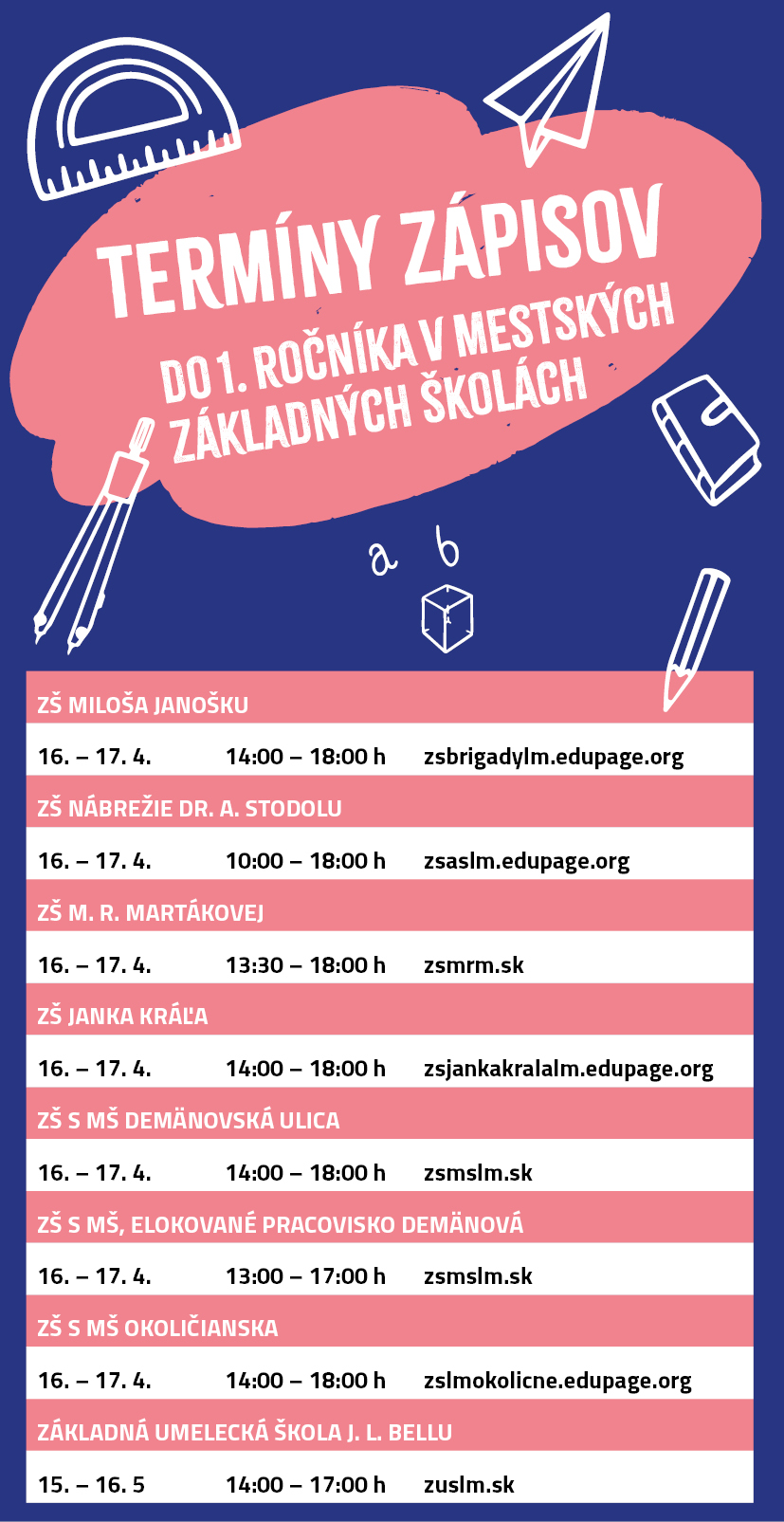 V apríli budú zápisy do základných škôl