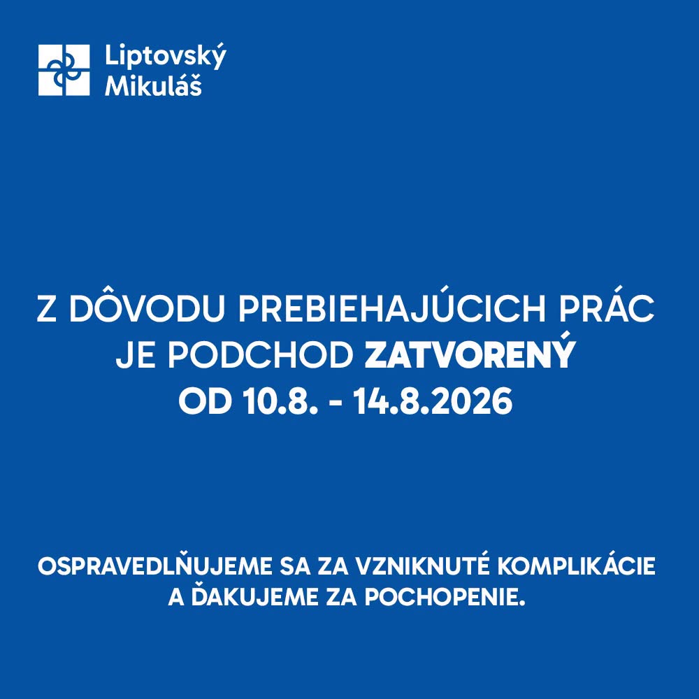 Podchod na Garbiarskej je dočasne uzavretý
